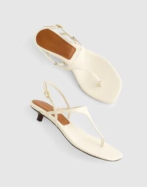 Madewell The Chiara Kitten Heel Slingback Sandal Vintage Muslin Size 9.5 NWOB